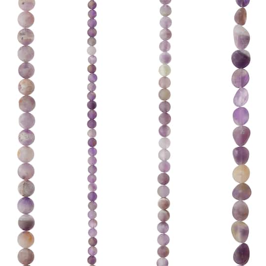Matte Amethyst Stone Mix Beads by Bead Landing&#x2122;